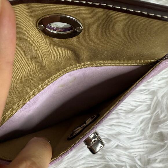 y2K COACH Suede Purple Wristlet - Picture 5 of 9